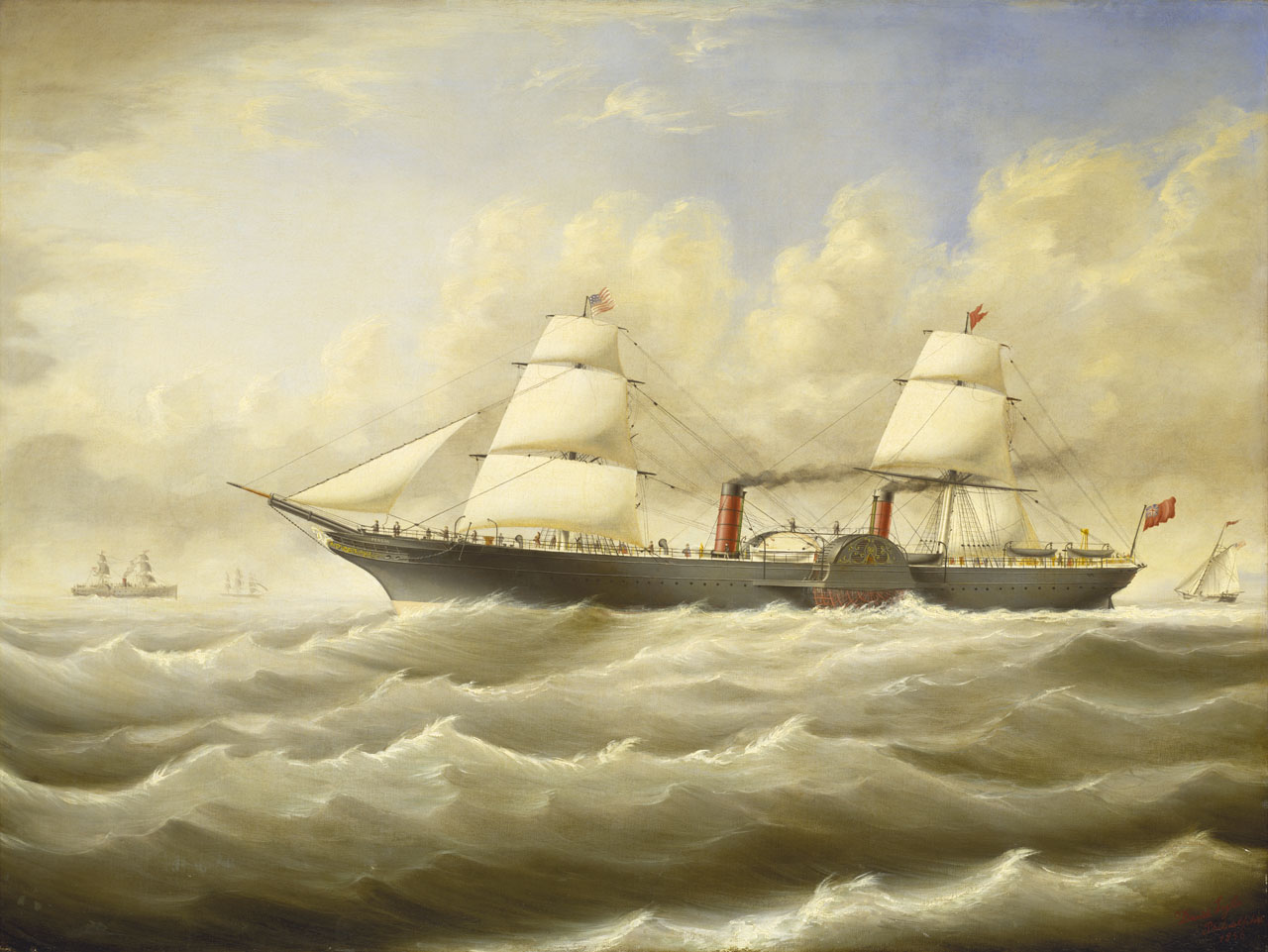 The steamship 'Persia' in a breeze