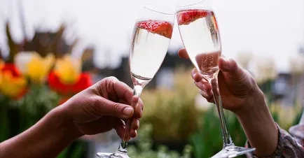 Champagne on the terrace