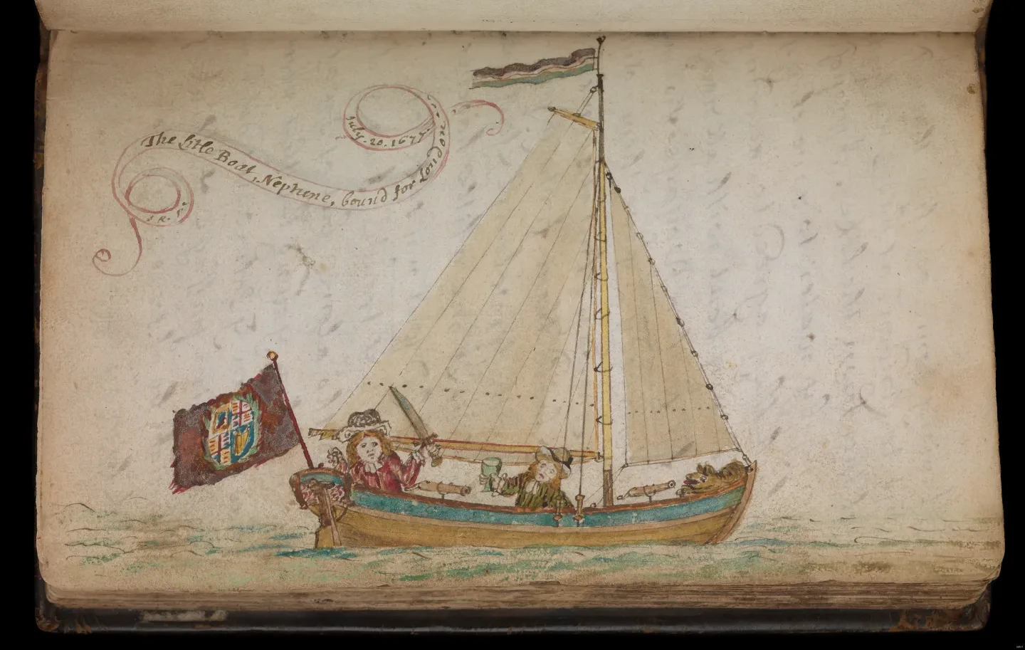 Roch’s illustration of himself in his ‘little boat’