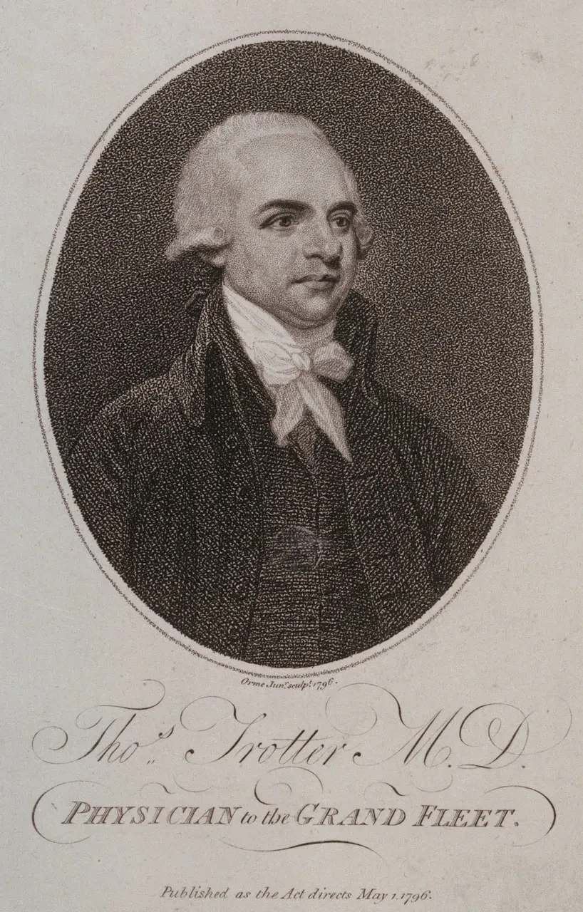 Black and white print of Dr Trotter