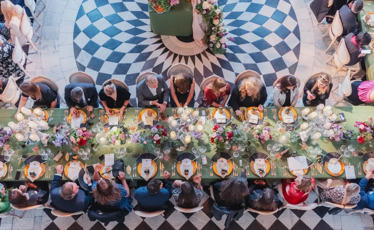 Long table dining setup at Queen's House